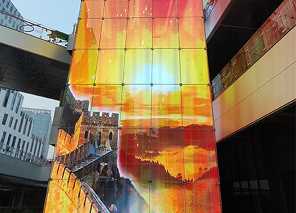 晶泓led全景觀光電梯點亮中關(guān)村東升科技園