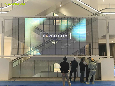 日本沖繩PARCO CITY商場LED透明屏項目