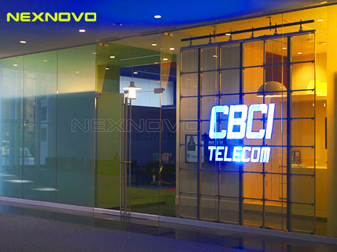 加拿大蒙特利爾CBCI電信公司透明LED顯示屏項目