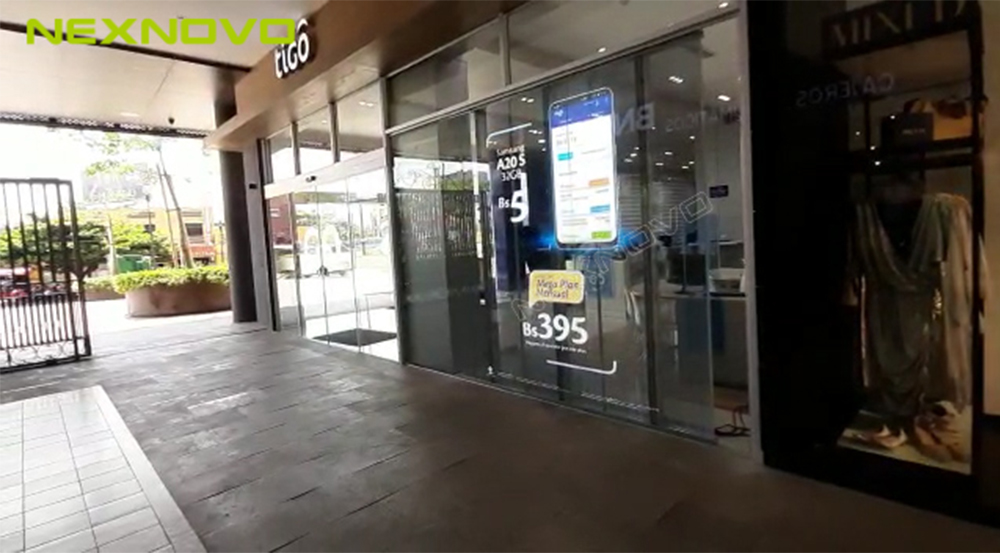 玻利維亞電信及媒體品牌Tigo零售店櫥窗LED透明屏項目(圖3)