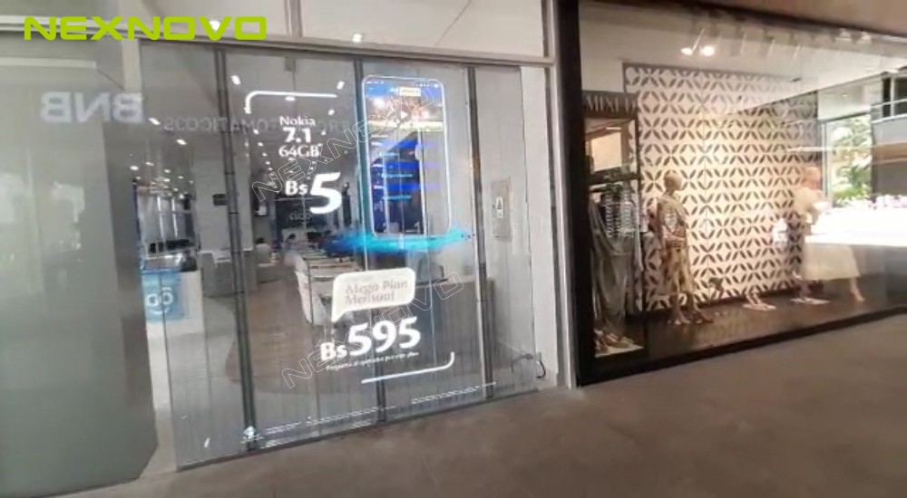 玻利維亞電信及媒體品牌Tigo零售店櫥窗LED透明屏項目(圖4)